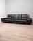 Mod vintage grande. Sofá Domino de cuero negro de Massimo Morozzi para Cassina, años 80, Imagen 1