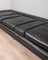 Mod vintage grande. Sofá Domino de cuero negro de Massimo Morozzi para Cassina, años 80, Imagen 3
