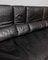 Mod vintage grande. Sofá Domino de cuero negro de Massimo Morozzi para Cassina, años 80, Imagen 4