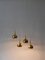 Mid-Century Modern Brass Pendant Lamps attributed to Hans-Agne Jakobsson, Sweden, 1960s, Set of 4, Image 5
