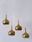 Mid-Century Modern Brass Pendant Lamps attributed to Hans-Agne Jakobsson, Sweden, 1960s, Set of 4, Image 9