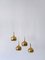 Mid-Century Modern Brass Pendant Lamps attributed to Hans-Agne Jakobsson, Sweden, 1960s, Set of 4, Image 4