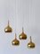 Mid-Century Modern Brass Pendant Lamps attributed to Hans-Agne Jakobsson, Sweden, 1960s, Set of 4, Image 7