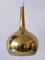 Mid-Century Modern Brass Pendant Lamps attributed to Hans-Agne Jakobsson, Sweden, 1960s, Set of 4, Image 17