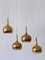 Mid-Century Modern Brass Pendant Lamps attributed to Hans-Agne Jakobsson, Sweden, 1960s, Set of 4, Image 1