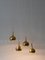 Mid-Century Modern Brass Pendant Lamps attributed to Hans-Agne Jakobsson, Sweden, 1960s, Set of 4, Image 6