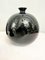Vintage Black Spherical Ceramic Vase, 1950s 2