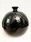 Vintage Black Spherical Ceramic Vase, 1950s 3