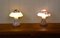 Schwedische Pilzförmige Tischlampen aus Artglas von Monica Backström für Kosta Boda, 1970er, 2er Set 3