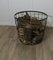 Vintage Industrial Iron Log Basket, 1920s 3