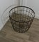 Vintage Industrial Iron Log Basket, 1920s 6