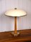 Lampada da tavolo moderna in ottone e quercia di Erik Tidstrand per Nordiska Kompaniet, Svezia, anni '40, Immagine 5