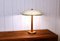 Lampada da tavolo moderna in ottone e quercia di Erik Tidstrand per Nordiska Kompaniet, Svezia, anni '40, Immagine 3