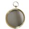 Espejo de pared estilo reloj de bolsillo decorativo de latón y bronce, Imagen 2