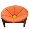 Grande Chaise Mid-Century Fleur Rose et Jaune en Fibre de Verre / Marguerite sur Trépied en Bois, 1960s 1