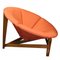 Grande Chaise Mid-Century Fleur Rose et Jaune en Fibre de Verre / Marguerite sur Trépied en Bois, 1960s 2