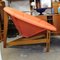 Grande Chaise Mid-Century Fleur Rose et Jaune en Fibre de Verre / Marguerite sur Trépied en Bois, 1960s 7