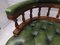 Chaise Captains Vintage en Cuir Vert 14