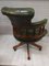 Chaise Captains Vintage en Cuir Vert 7