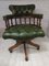 Chaise Captains Vintage en Cuir Vert 3