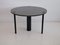 Round Dining Table in Black Lacquered Metal and Granite Top, 1970s 1