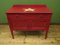 Circus-Themed Painted Red Washstand Cabinet with Star on Top, 1890s 5