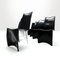First Edition Ed Archer Chairs in Black Leather and Aluminium by Philippe Starck for Aleph, 1987, Set of 8, Image 4