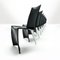 First Edition Ed Archer Chairs in Black Leather and Aluminium by Philippe Starck for Aleph, 1987, Set of 8, Image 2