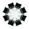 First Edition Ed Archer Chairs in Black Leather and Aluminium by Philippe Starck for Aleph, 1987, Set of 8, Image 13