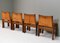 Monk Chairs in Cognac Tan Leather attributed to Afra & Tobia Scarpa for Molteni, Italy, 1974, Set of 4 8