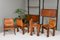 Monk Chairs in Cognac Tan Leather attributed to Afra & Tobia Scarpa for Molteni, Italy, 1974, Set of 4 6
