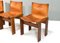 Monk Chairs in Cognac Tan Leather attributed to Afra & Tobia Scarpa for Molteni, Italy, 1974, Set of 4 12