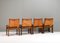 Monk Chairs in Cognac Tan Leather attributed to Afra & Tobia Scarpa for Molteni, Italy, 1974, Set of 4 7
