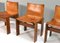 Monk Chairs in Cognac Tan Leather attributed to Afra & Tobia Scarpa for Molteni, Italy, 1974, Set of 4 11