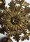 Italian Floral Ceiling Light in Gilt Toleware from Banci Firenze, 1960s 5