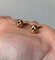 Boutons de Manchette Mid-Century en Or Jaune 14 Carat Noué, 1960s, Set de 2 3