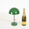 Bauhaus Adjustable Green Table Lamp in Chrome and Enameled Metal, Italy, 1940s 9