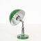 Bauhaus Adjustable Green Table Lamp in Chrome and Enameled Metal, Italy, 1940s 8