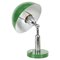 Bauhaus Adjustable Green Table Lamp in Chrome and Enameled Metal, Italy, 1940s 1