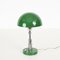 Bauhaus Adjustable Green Table Lamp in Chrome and Enameled Metal, Italy, 1940s 16
