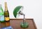Bauhaus Adjustable Green Table Lamp in Chrome and Enameled Metal, Italy, 1940s 14