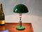 Bauhaus Adjustable Green Table Lamp in Chrome and Enameled Metal, Italy, 1940s 10