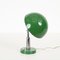 Bauhaus Adjustable Green Table Lamp in Chrome and Enameled Metal, Italy, 1940s 5