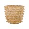 Italian Murano Glass Vase with Gold Leaf 1