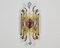 Lámpara de pared brutalista italiana Mid-Century de cristal de Murano de Longobard para Poliarte, años 80, Imagen 1