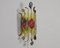 Lámpara de pared brutalista italiana Mid-Century de cristal de Murano de Longobard para Poliarte, años 80, Imagen 4