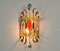 Lámpara de pared brutalista italiana Mid-Century de cristal de Murano de Longobard para Poliarte, años 80, Imagen 3
