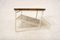 Scandinavian Wall Shelf in Elm and White Metal, 1960, Image 1