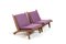 GE-375 Sessel aus Eiche von Hans J. Wegner für Getama, 1960er, 2er Set 4