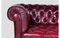 Victorian Chesterfield Sofa in Original Bordeaux Leather, 1800s, Image 6